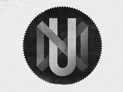 Stamp/seal version of last concept concept din greyscale grunge initial logo monochrome sansserif seal stamp