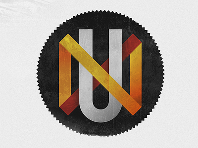 Colourized Stamp/seal for Unnormal concept din greyscale grunge initial logo monochrome sansserif seal stamp