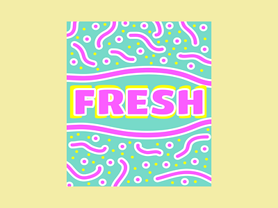 KEEP FRESH branding design experimental explore illustration layout lettering poster design print typography