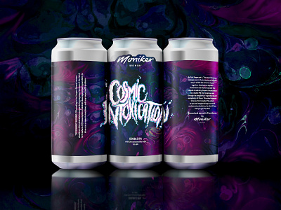 Cosmic Intoxication IPA Label beer beer art beer branding beer can beer can design beer graphics beer label beer label design can label can label design craft beer craft brewery drink packaging graphic design illustration label design lettering art lettering logo packaging design