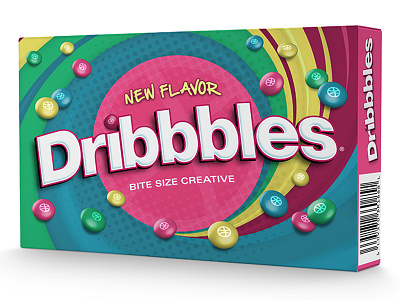 Taste the Dribbbles bite size candy flavor rainbow skittles taste