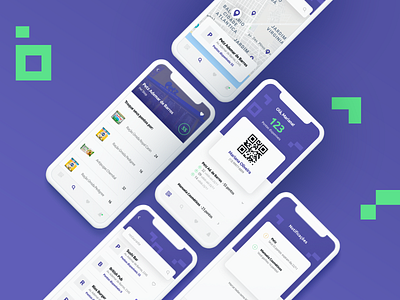 Treu - UI Design app green purple qr code tech technology ui ux