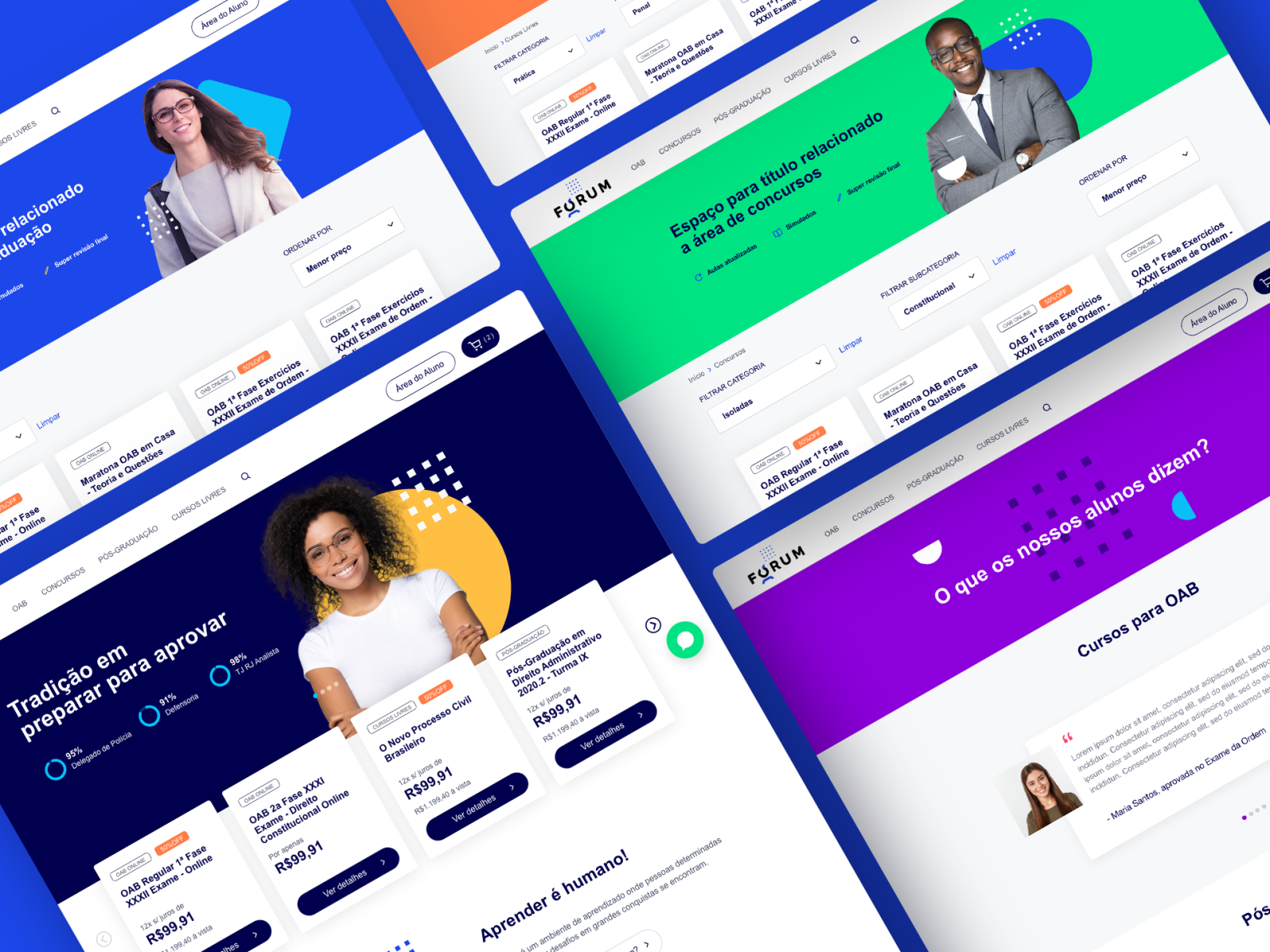 Curso Forum - Website UI by Mariana Oliveira on Dribbble