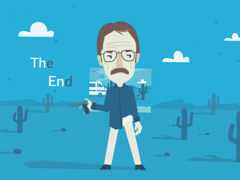 Breaking Bad Tribute 2d after effects animation explainer flat gif loop minimalism