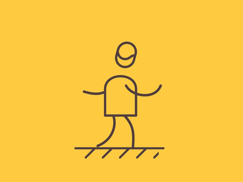 Take a walk 2d after effects animation explainer flat gif loop minimalism