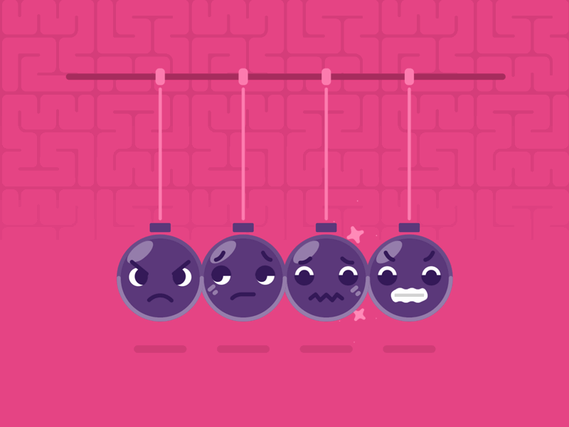 Angry Balls 2d after effects animation explainer flat gif loop minimalism
