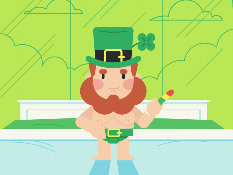 St. Patrick's Dance 2d animation loop motion shapes st. patricks