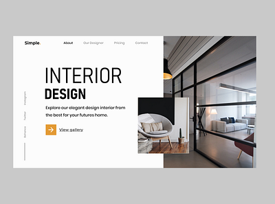 Interior Design Web adobe xd concept dailyui design design interior landing page design landingpage ui webdesign website