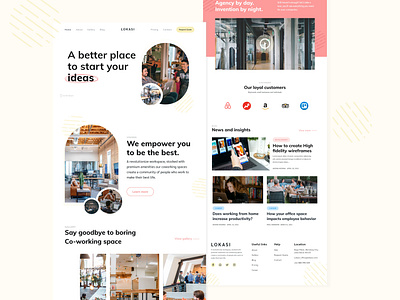 Co-working Space LOKASI web design concept