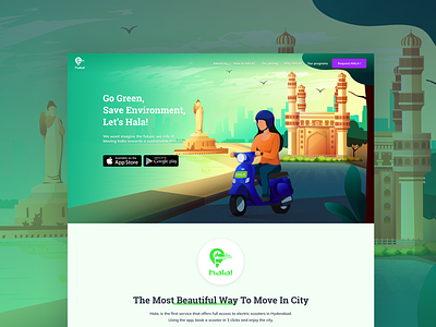Landing page for Hala Mobility