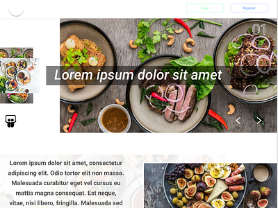food resto layout branding design ui ux web website