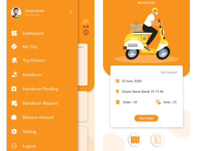 Delivery mobile app design illustration mobile applications ui
