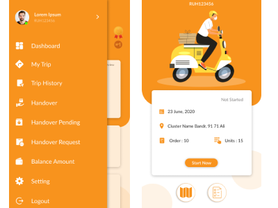 Delivery mobile app