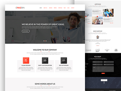 Razbin - Onepage Business Web Template