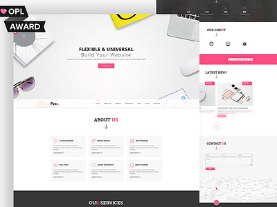 Pera – HTML5 Responsive Agency Template business corporate design html onepage pera psd template ui ux web