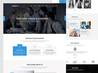 Razbin – Digital Agency web Template free psd