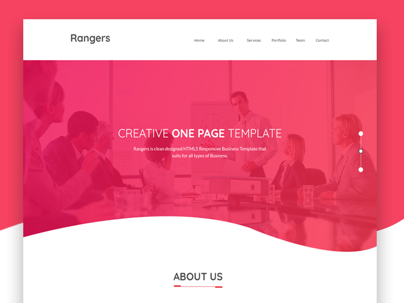Rangers Corporate Web Template Design By Towkir Ahmed Rangers Corporate Web Template Design