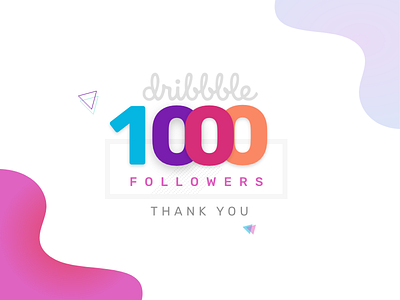 1K Followers II Thank you 1000 followers 1k 1k followers design love template typography ui ui design ux ux design web