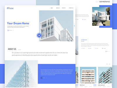 Fihouse - Real Estate Website Home Page Concept