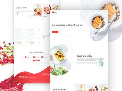 Rrent - Restaurant Website Concept Design business corporate design restaurant restaurant website concept template ui ui design ux ux design web webdesign website concept