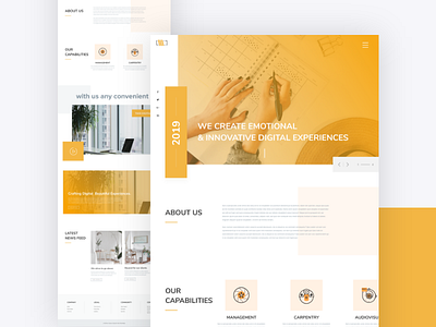 Website Home Page Design Concept
