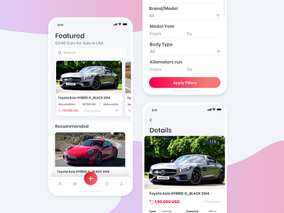 Car Selling Mobile App Design Concept