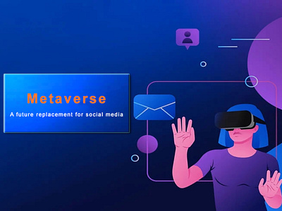 Metaverse platform: Will metaverse replace social media? 3d branding ui