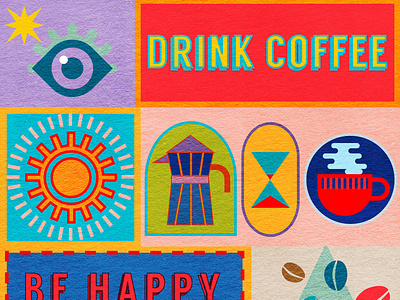 Coffee motif poster design