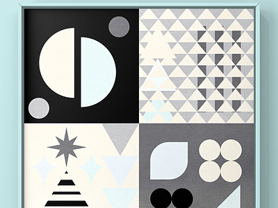 Minimal abstract geometric shapes illustration