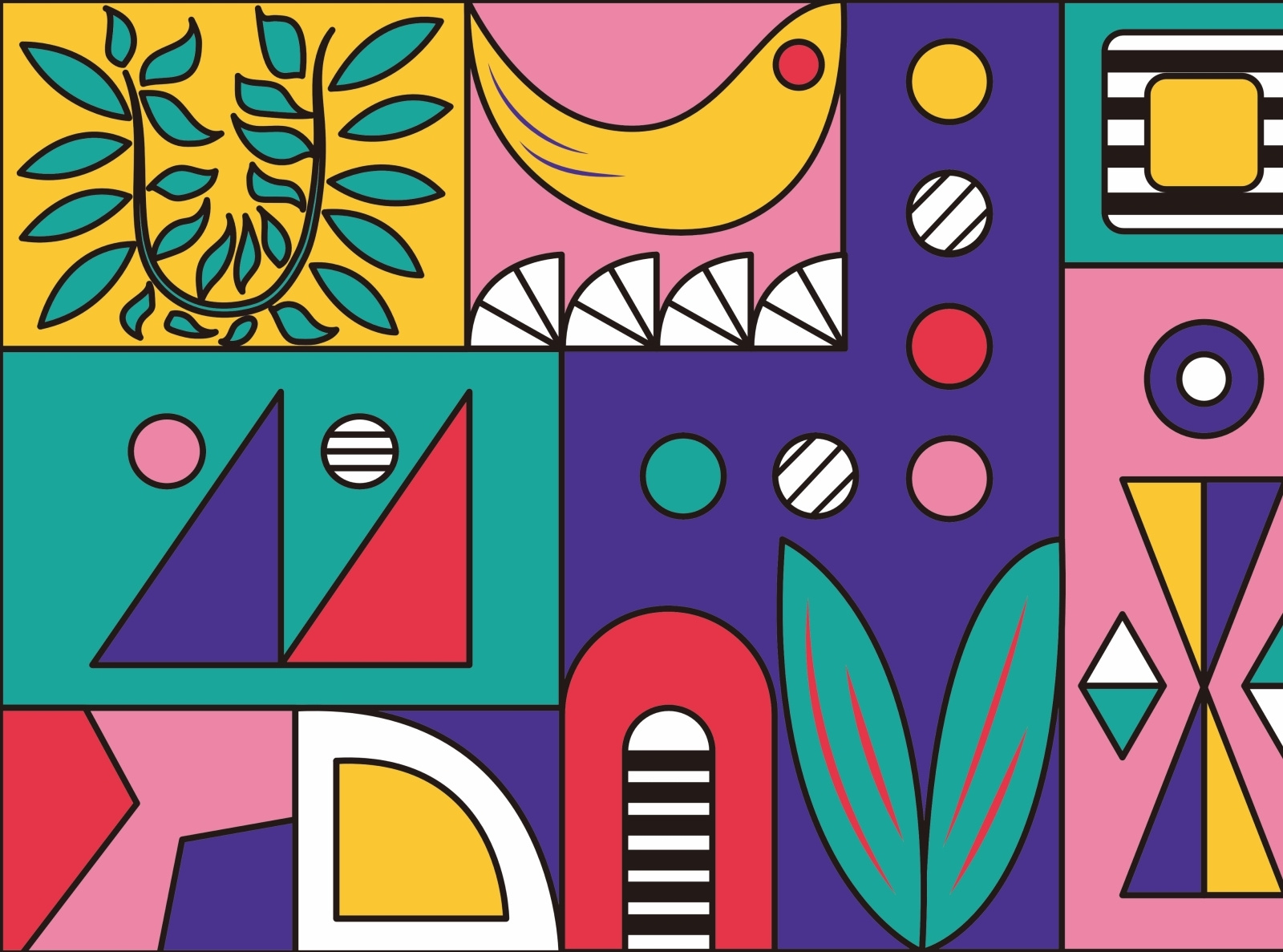 abstract-art-in-geometric-shapes-by-jen-du-on-dribbble