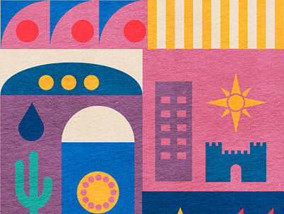 Abstract cityscape in geometric shapes illustration abstract abstractart city branding city guide city illustration cityscape colorful funny geometric geometric art geometric design geometrical geometry graphicdesign happy illustration pattern design surfacedesign