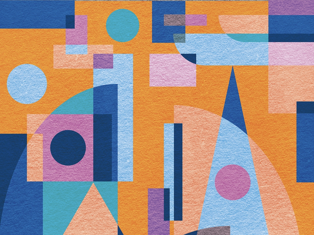 Abstract art in geometric shapes by Jen Du on Dribbble