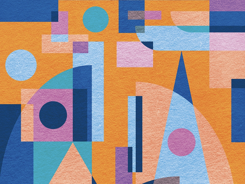 Abstract art in geometric shapes by Jen Du on Dribbble