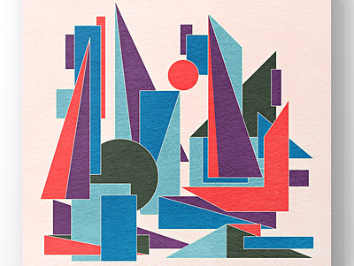 Abstract cityscape in geometric shapes illustration architecture city city branding city guide city illustration cityscape cityview colorful concept creative design geometric geometric art geometric design graphic design graphicdesign illustration interior pattern design surface design