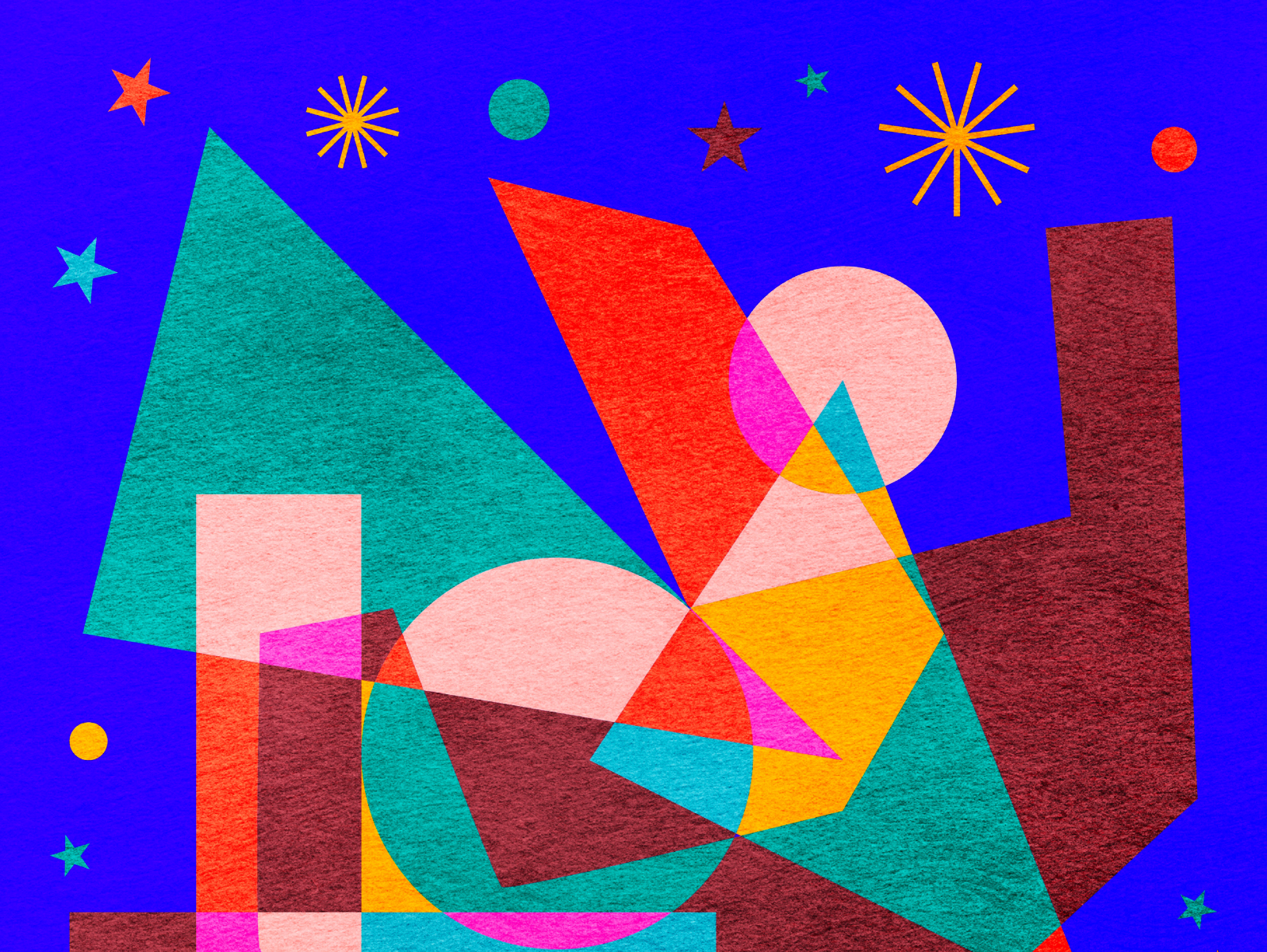 Abstract Figurative Illustration in Geometric Shapes by Jen Du on Dribbble