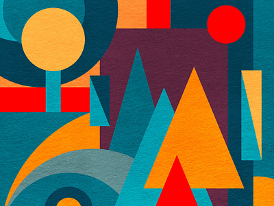 Abstract Landscape in Geometric Patterns abstract abstract design abstract painting geometric geometric art geometric design geometric illustration geometrical geometrical shapes graphic design illustration landscape package design pattern pattern design patterns print design surface design surface pattern surface pattern design