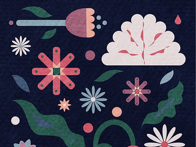 Floral illustration pattern design