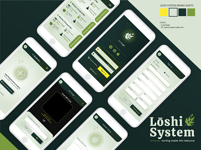 Loshi System UI Design clothing brand design gogreen green icon logo illustrator designer illustrator ui design uxdesign