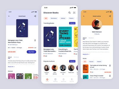 Bookstore Exploration - UI Challenge #2 book bookstore commerce design flat homepage inspiration ios mobile app mobile design mobile ui product ui user experience ux