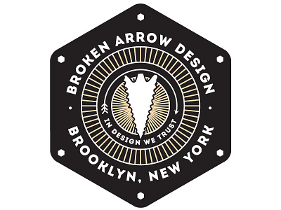 Broken Arrow1 badge brooklyn crest emblem graphic design new york pin typography
