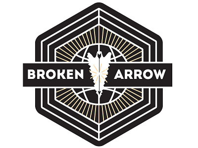 Broken Arrow2 badge brooklyn crest emblem graphic design new york pin typography