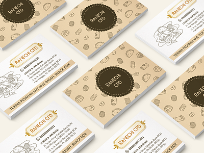 Ranechi Traditional Snacks Business Card business card illustration indonesia line art snacks traditional