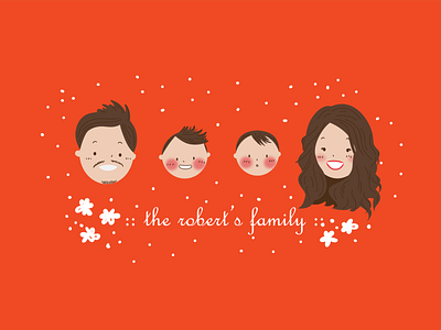 Custom Family Portrait Illustration character colorful cute family portrait illustration simple