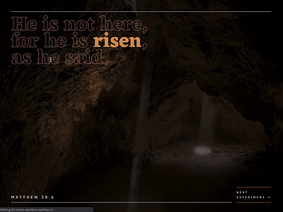 Easter 2020 bible christ death easter interactions jesus life mouse move resurrection risen tomb ui design web design webflow