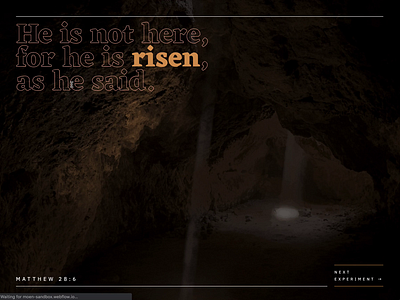 Easter 2020 bible christ death easter interactions jesus life mouse move resurrection risen tomb ui design web design webflow