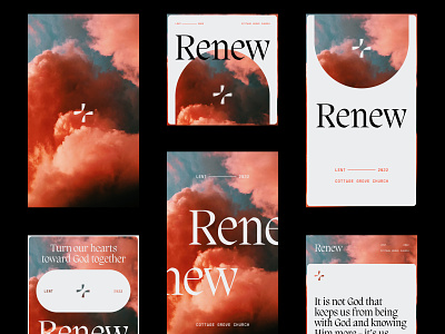 Renew | Lent 2022 — Social branding church god jesus lent mocks renew social