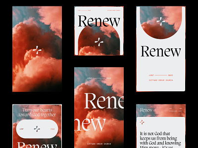 Renew | Lent 2022 — Social branding church god jesus lent mocks renew social