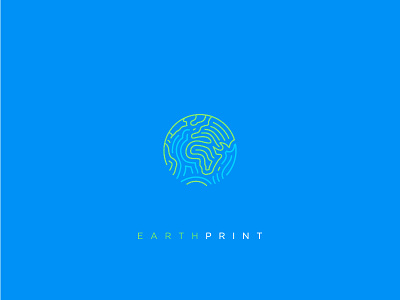 Earth Print design earth fingerprint logo mark print