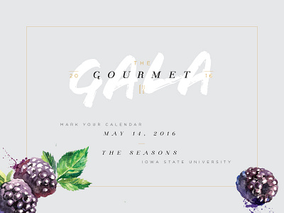 The Gourmet Gala cuisine design gala gourmet invite logo