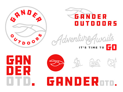 Gander Outdoors branding gander goose identity logo mark mountains outdoors